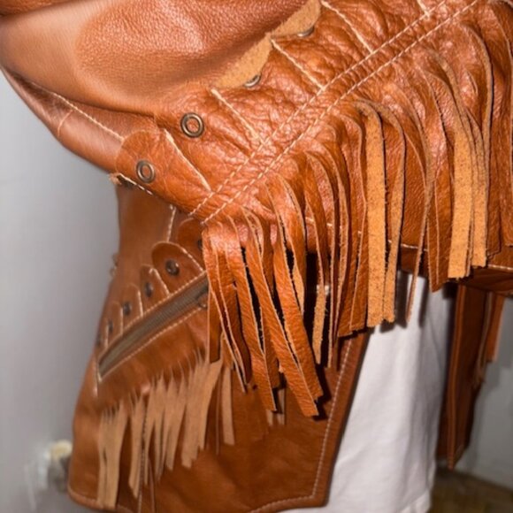 Fringe leather blazer jacket - Picture 9 of 9